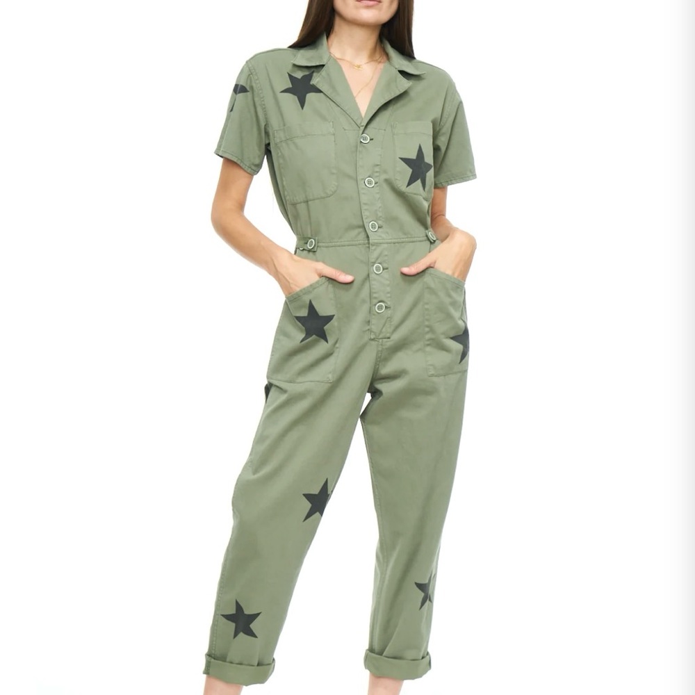 Pistola Grover jumpsuit green with stars size XS